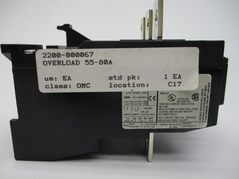 SIEMENS 3UA6201-2H 55-80A NSNP