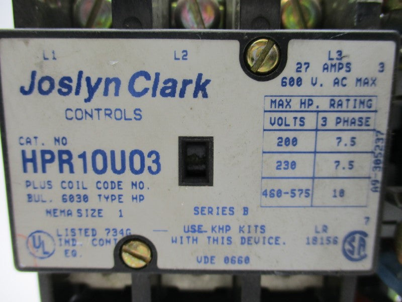 JOSLYN CLARK HPR10U03 120V NSNP