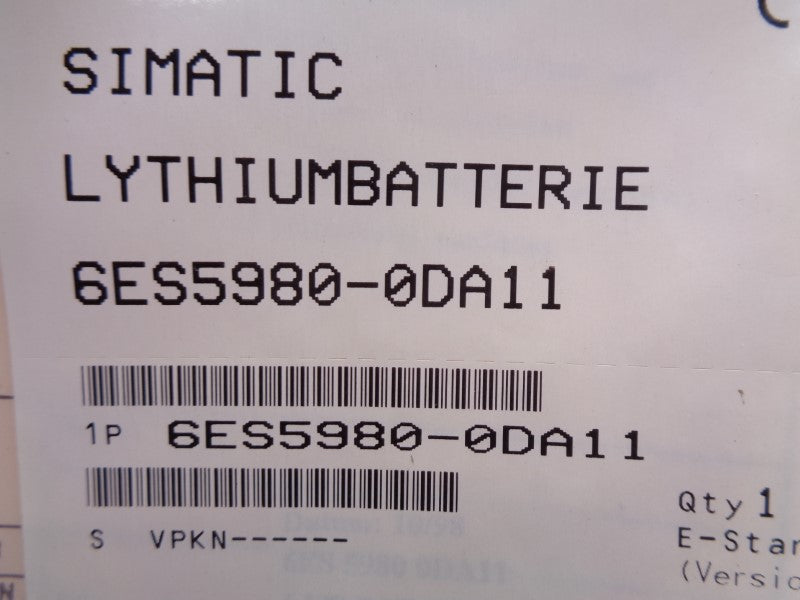 SIEMENS 6ES5980-0DA11 NSMP