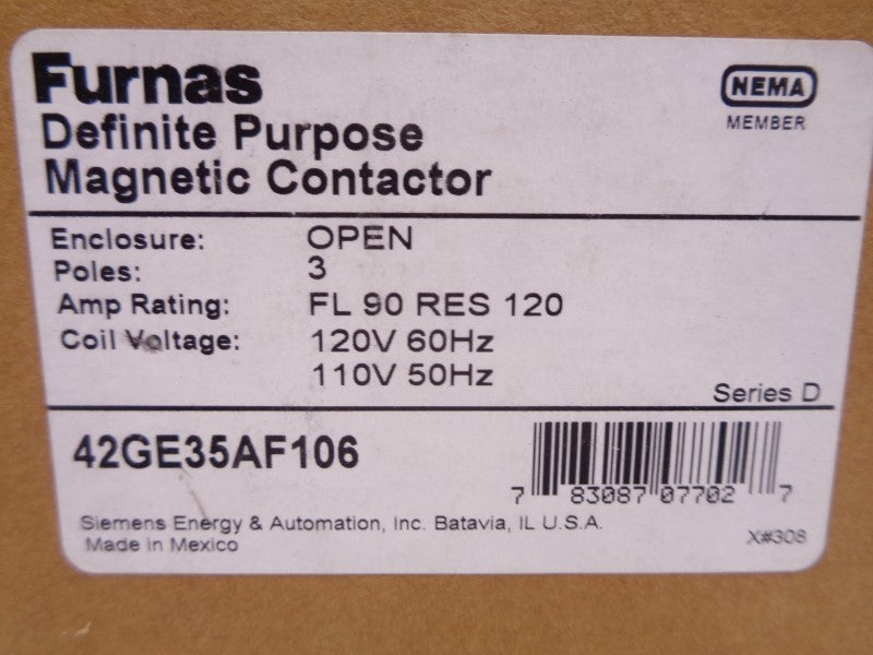 FURNAS 42GE35AF106 90A 110/120V NSMP