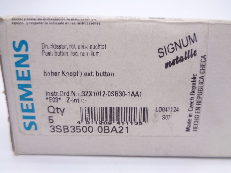 SIEMENS 3SB3500-0BA21 NSMP