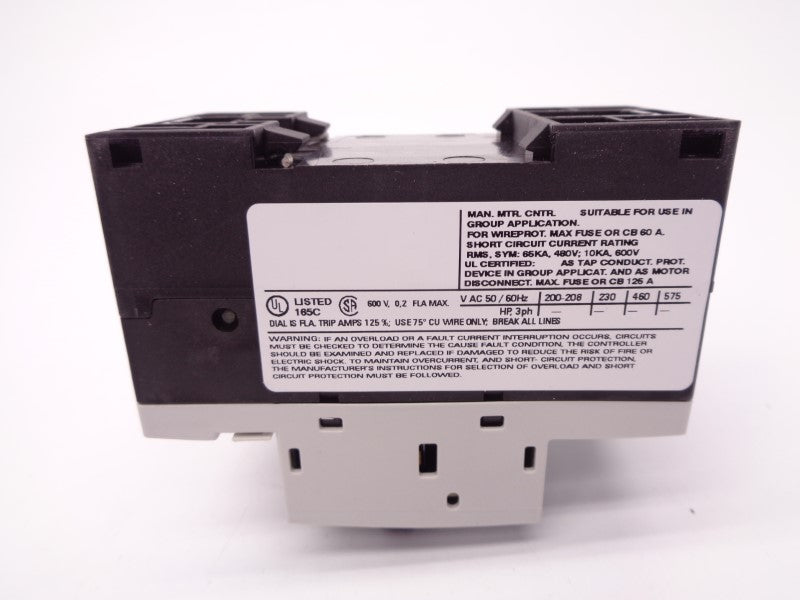 SIEMENS 3RV1011-0BA10 0.14-0.2A 600VAC NSMP