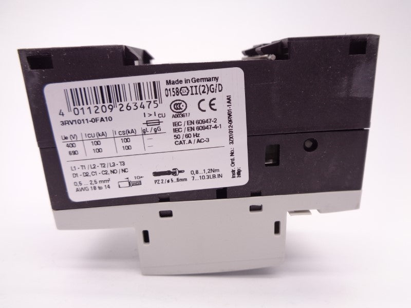 SIEMENS 3RV1011-0FA10 0.35-0.5A 690V NSMP