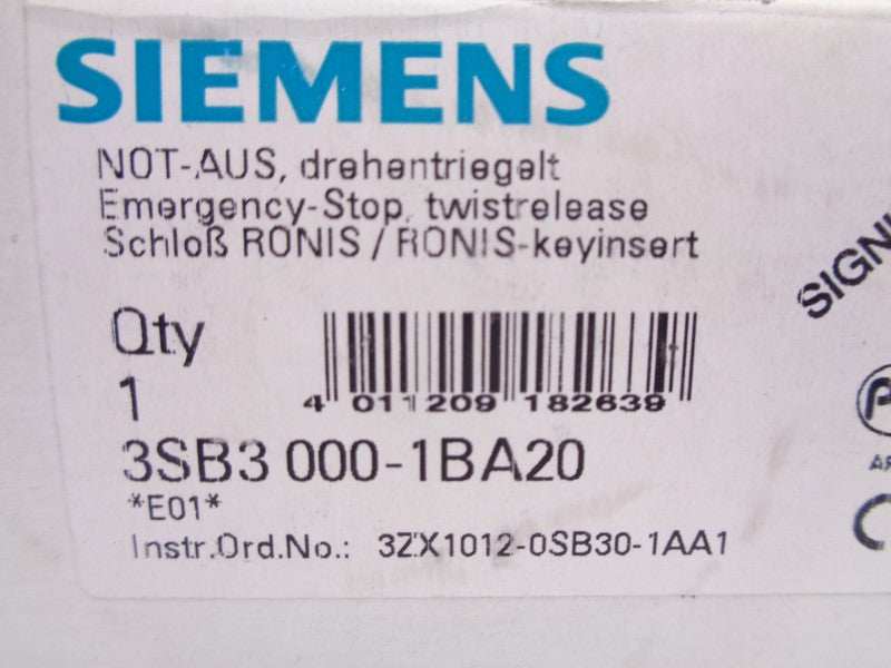 SIEMENS 3SB3000-1BA20 NSMP