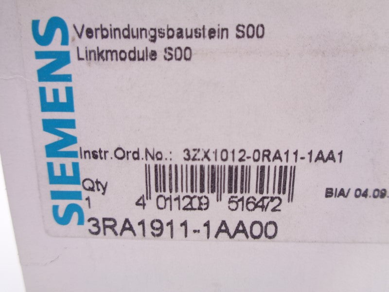 SIEMENS 3RA1911-1AA00 NSMP
