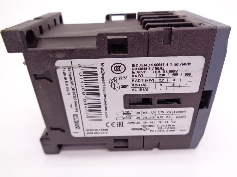 SIEMENS 3RT2516-1AK60 110/120V 20A NSNP
