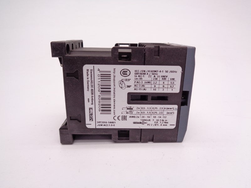 SIEMENS 3RT2016-1AK61 110/120V 20A NSNP