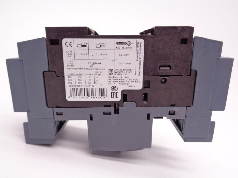 SIEMENS 3RV2811-0GD10 277VAC 0.63A NSNP