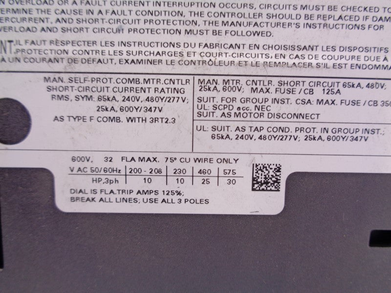 SIEMENS 3RV2031-4EA10 22-32A 690V NSNP