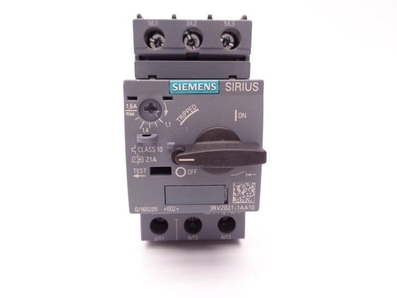 SIEMENS 3RV2021-1AA10 1.1-1.6A 600V NSNP