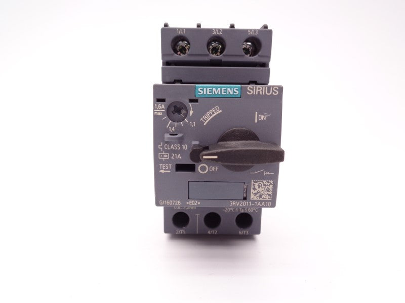 SIEMENS 3RV2011-1AA10 1.1-1.6A 600V NSNP