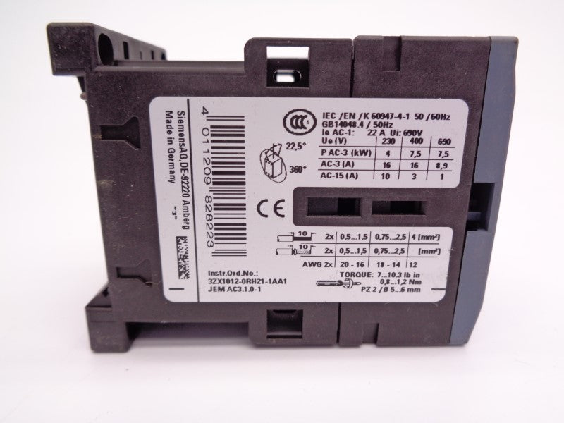 SIEMENS 3RT2018-1AK61 110/120V 22A NSNP