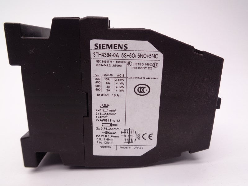 SIEMENS 3TH4394-0AL2 16A 230VAC NSMP