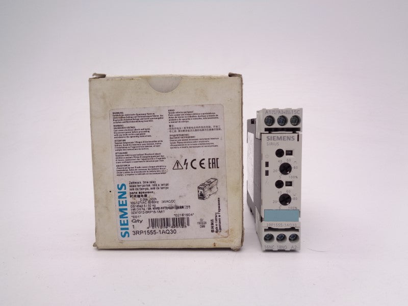 SIEMENS 3RP1555-1AQ30 0.05S-100H 100-127VAC 24VAC/DC NSMP