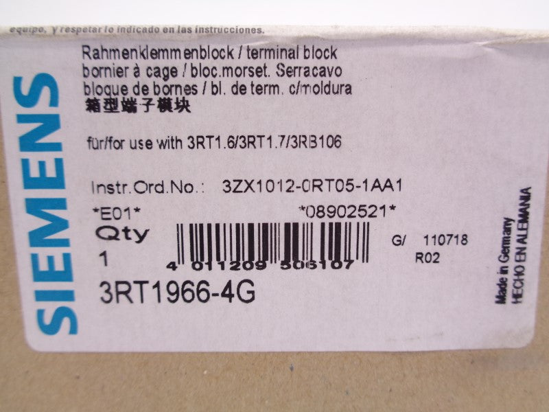 SIEMENS 3RT1966-4G NSMP