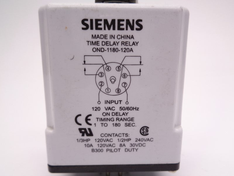 SIEMENS OND-1180-120A 10A 120VAC UNMP