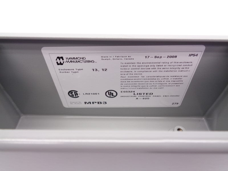 HAMMOND MANUFACTURING MPB3 NSMP