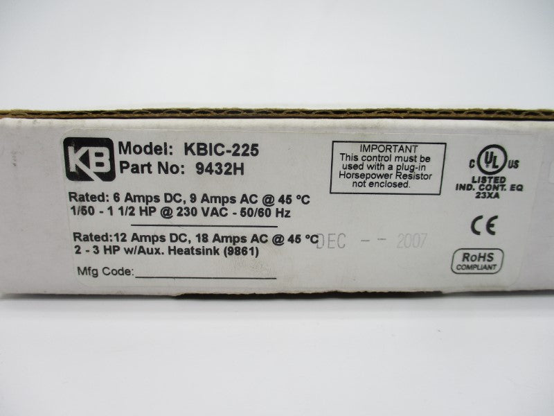 KB ELECTRONICS KBIC-225 9432H NSMP