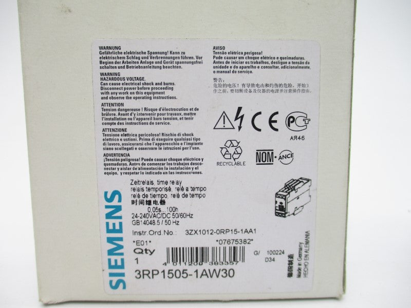 SIEMENS 3RP1505-1AW30 4A 300V NSMP