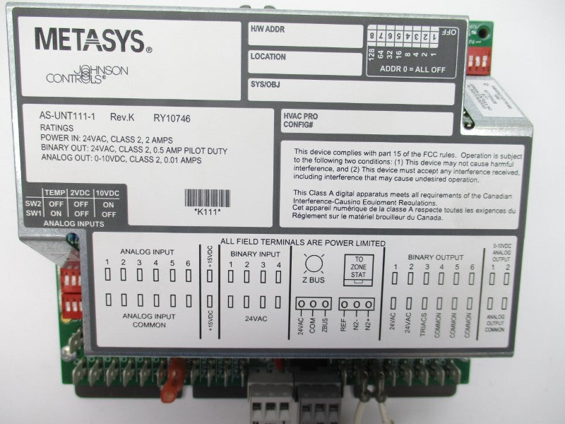 METASYS AS-UNT111-1 NSNP
