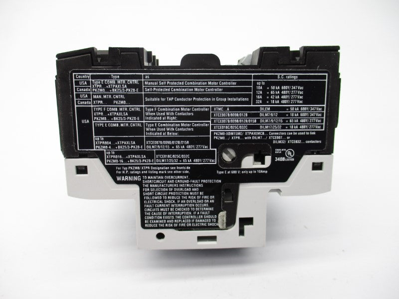 EATON PKZM0-16 XTPR016BC1 600VAC 10-16A NSNP
