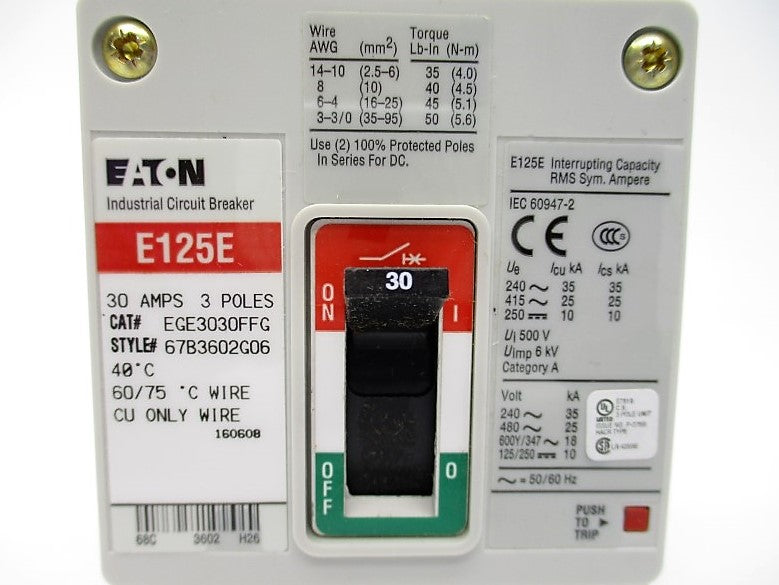 EATON EGE3030FFG 30A 480V NSNP
