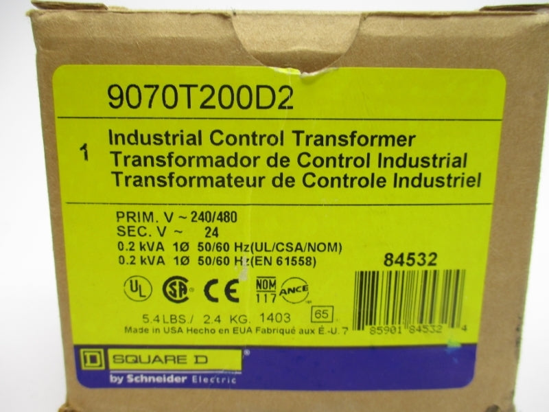 SQUARE D 9070T200D2 240/480V NSMP