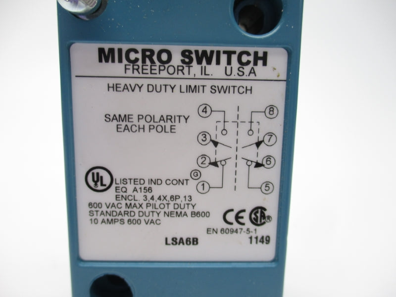 MICROSWITCH (AS PICTURED) LSA6B NSNP