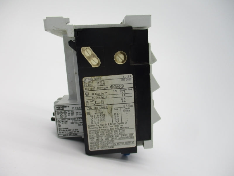 SPRECHER+SCHUH CT3-12 1.0-1.6A 600VAC UNMP