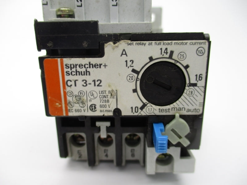 SPRECHER+SCHUH CT3-12 1.0-1.6A 600VAC UNMP