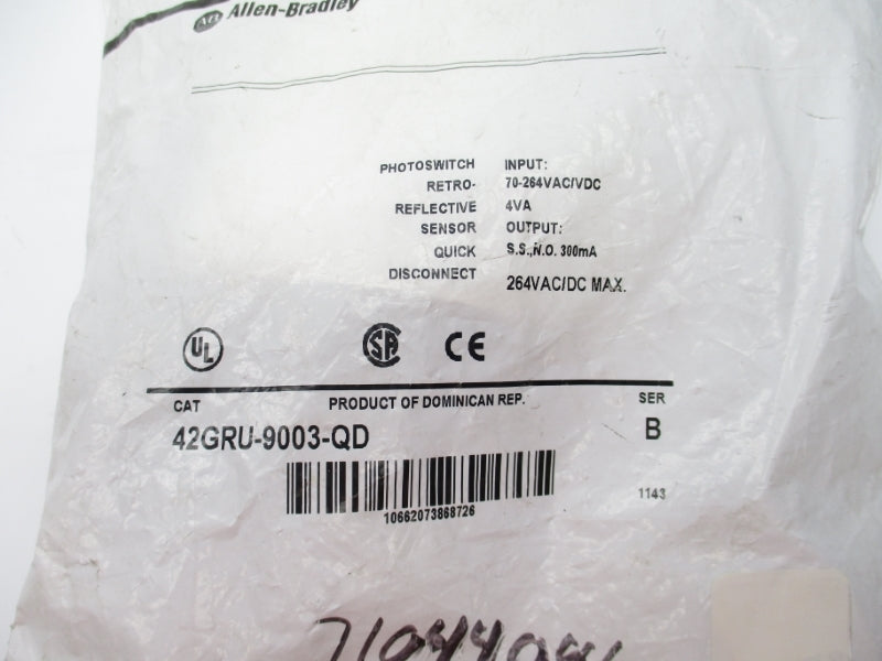 ALLEN BRADLEY 42GRU-9003-QD SER. B NSMP