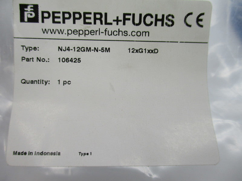 PEPPERL + FUCHS NJ4-12GM-N-5M NSMP