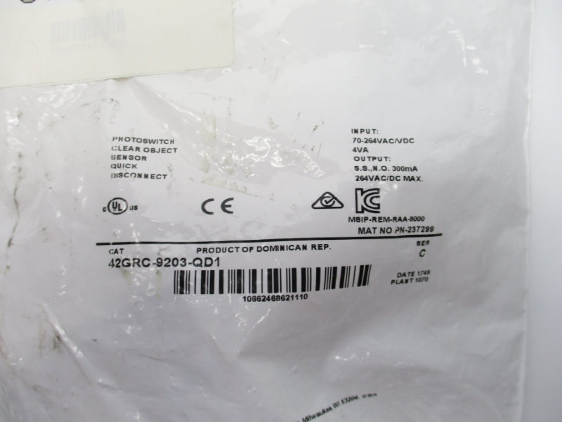 ALLEN BRADLEY 42GRC-9203-QD1 SER. C NSMP