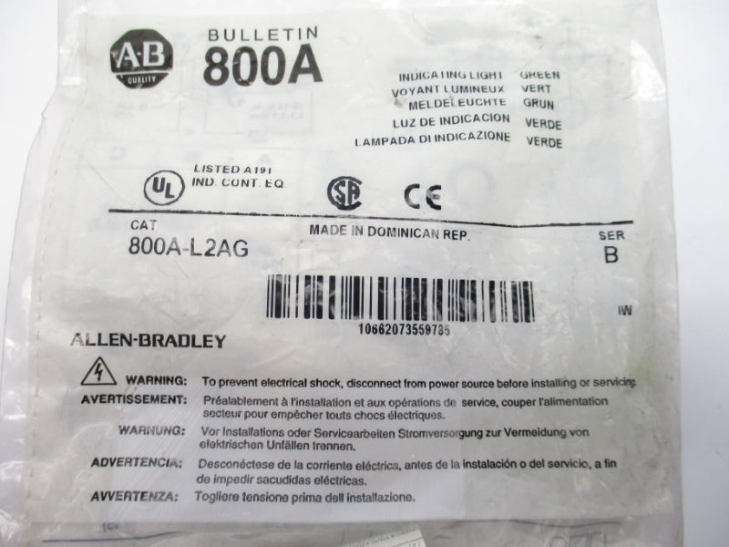 INDUSTRIAL SPARE PART 800A-L2AG SER. B NSMP