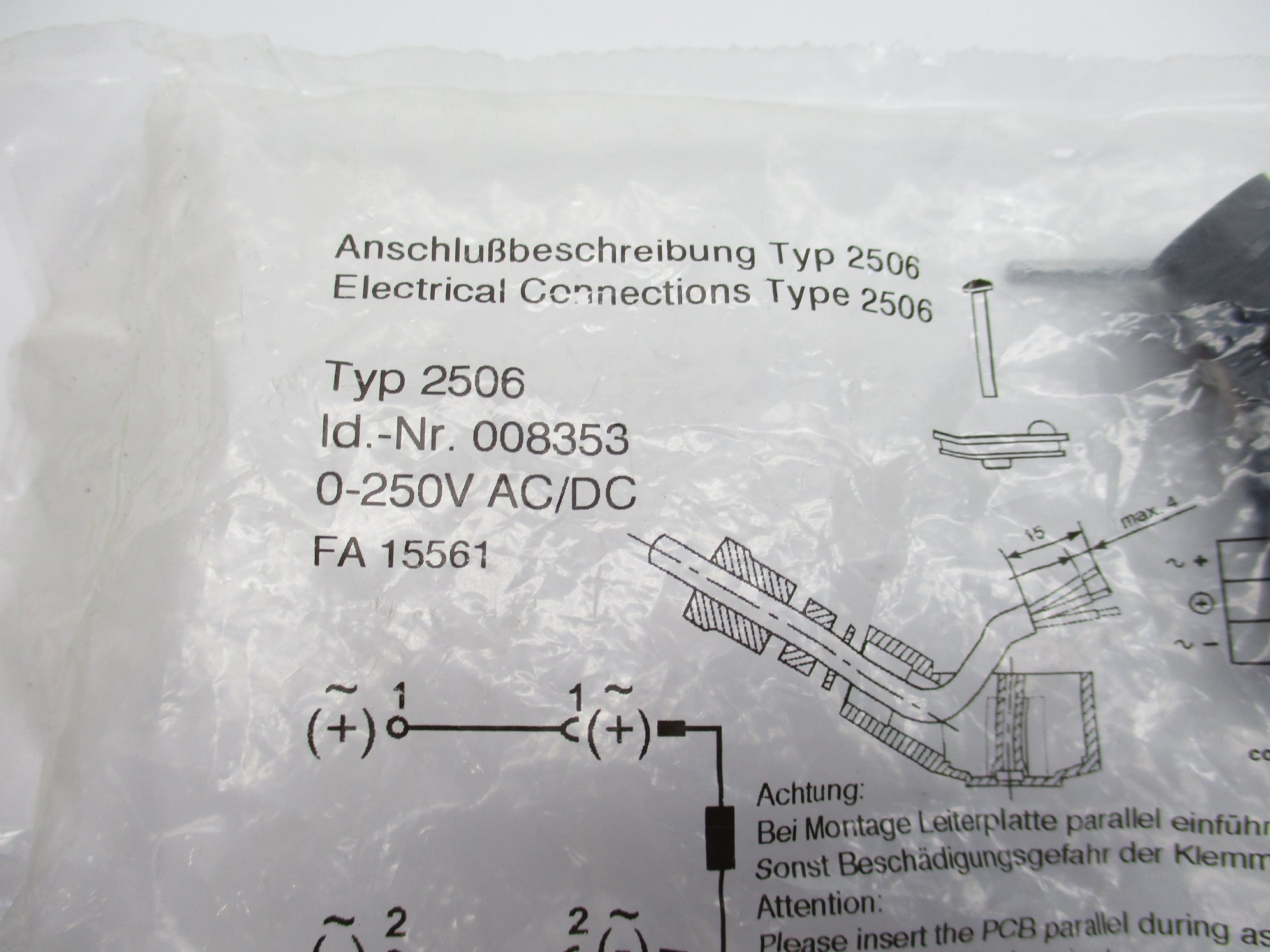 ANSCHLUSSBESCHREIBUNG 2506 NSMP