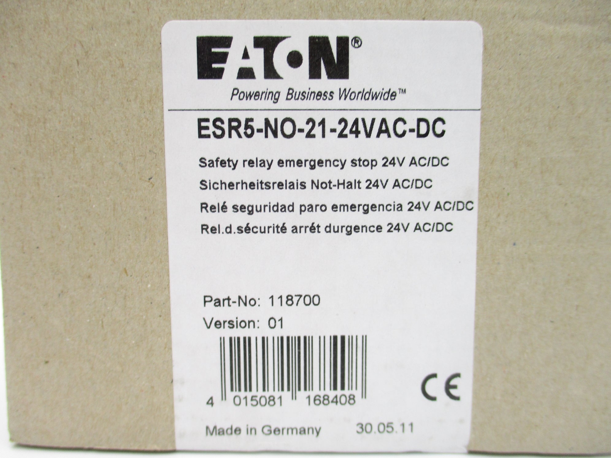 EATON 118700 ESR5-NO-21-24VAC-DC 24V NSMP