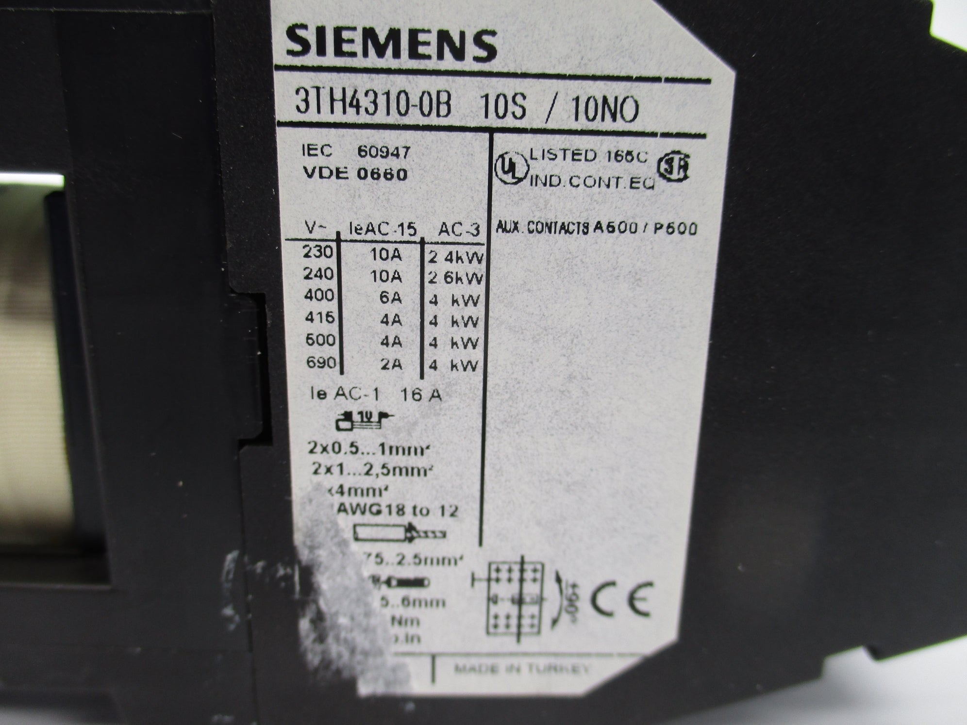 SIEMENS 3TH4310-0BB4 24V NSNP
