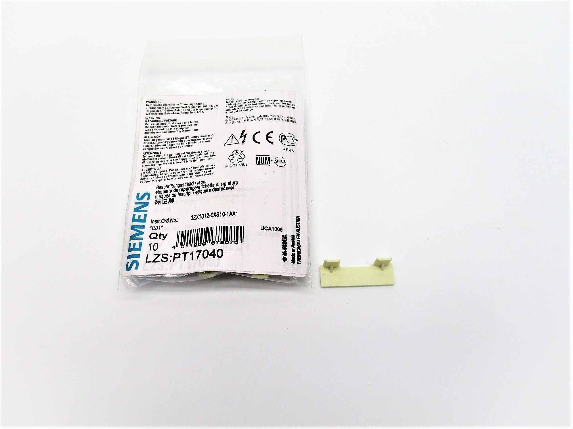 SIEMENS LZS:PT17040 (PKG OF 10) NSMP
