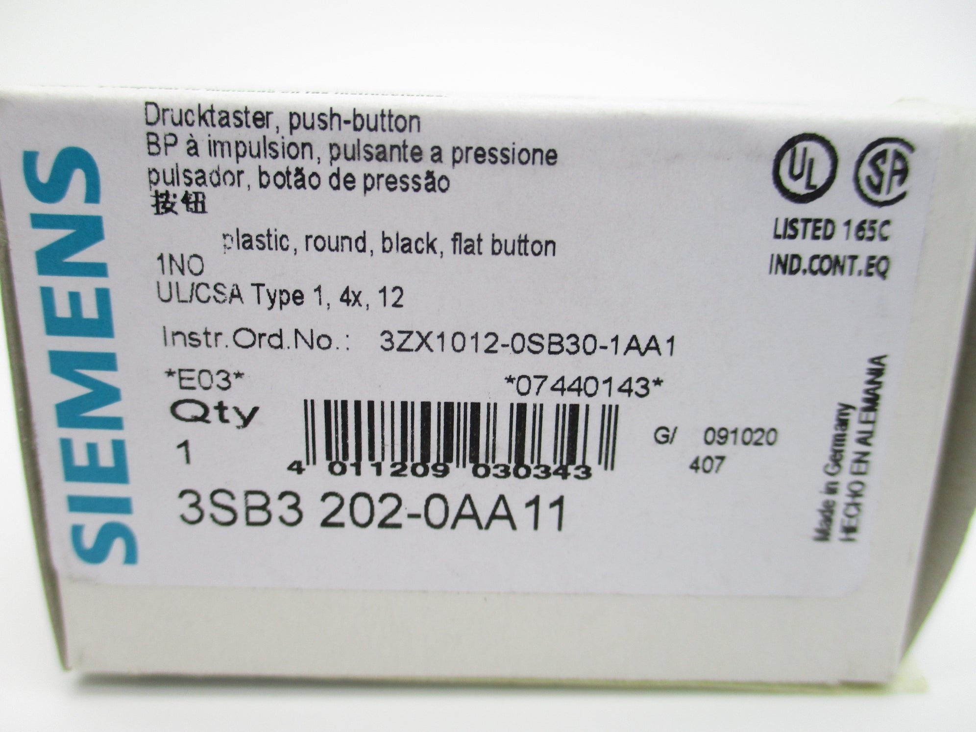 SIEMENS 3SB3202-0AA11 NSMP