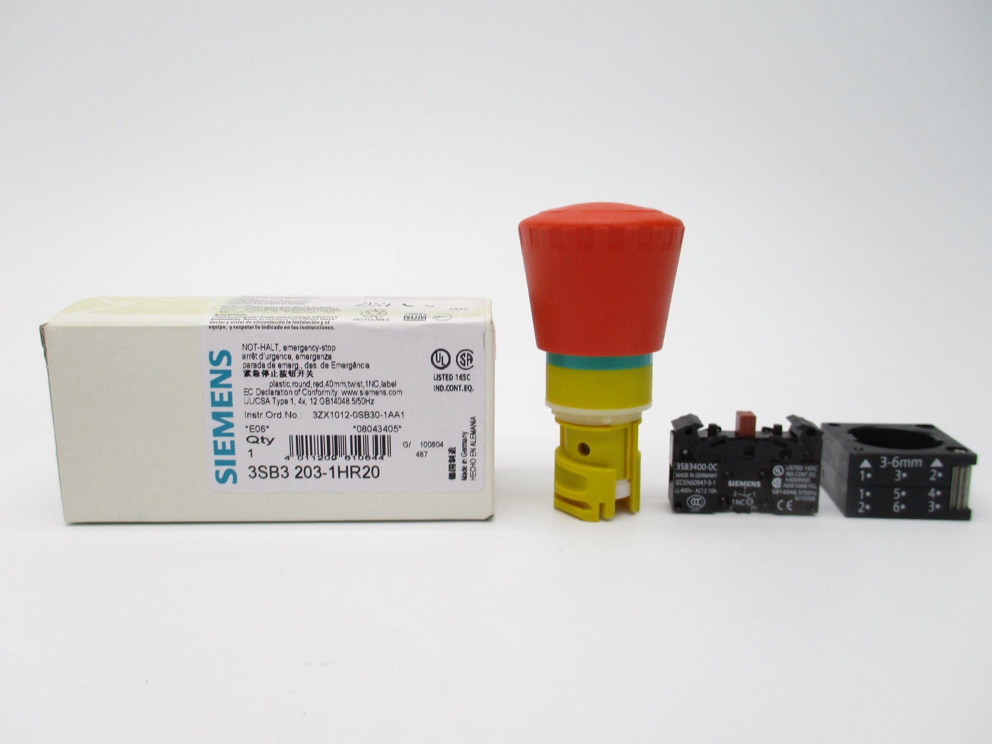 SIEMENS 3SB3203-1HR20 NSMP