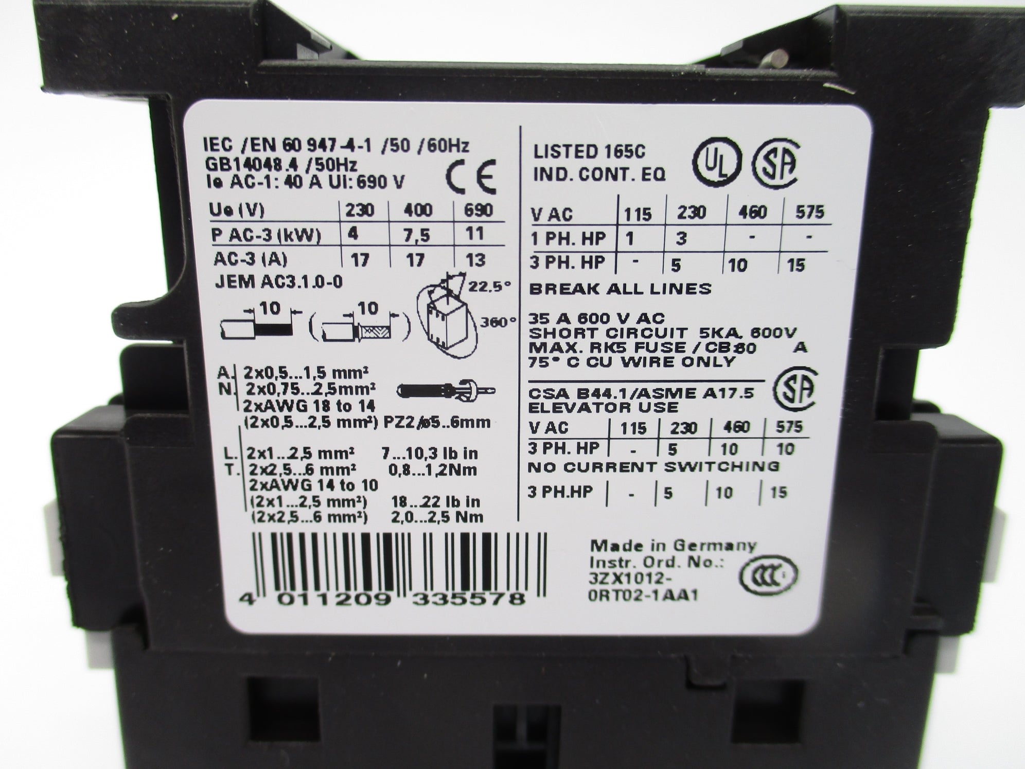 SIEMENS 3RT1025-1AL20 230V NSMP