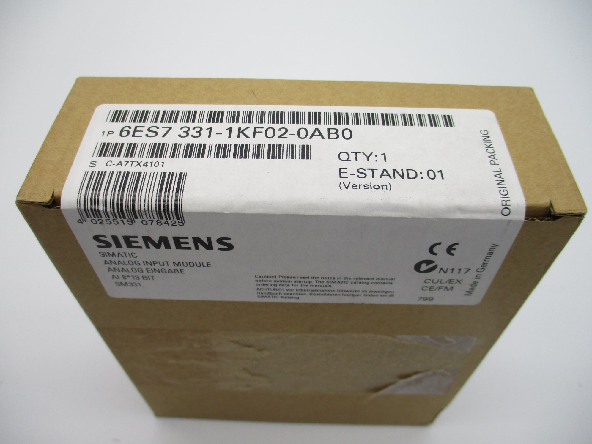 SIEMENS 6ES7331-1KF02-0AB0 NSFS