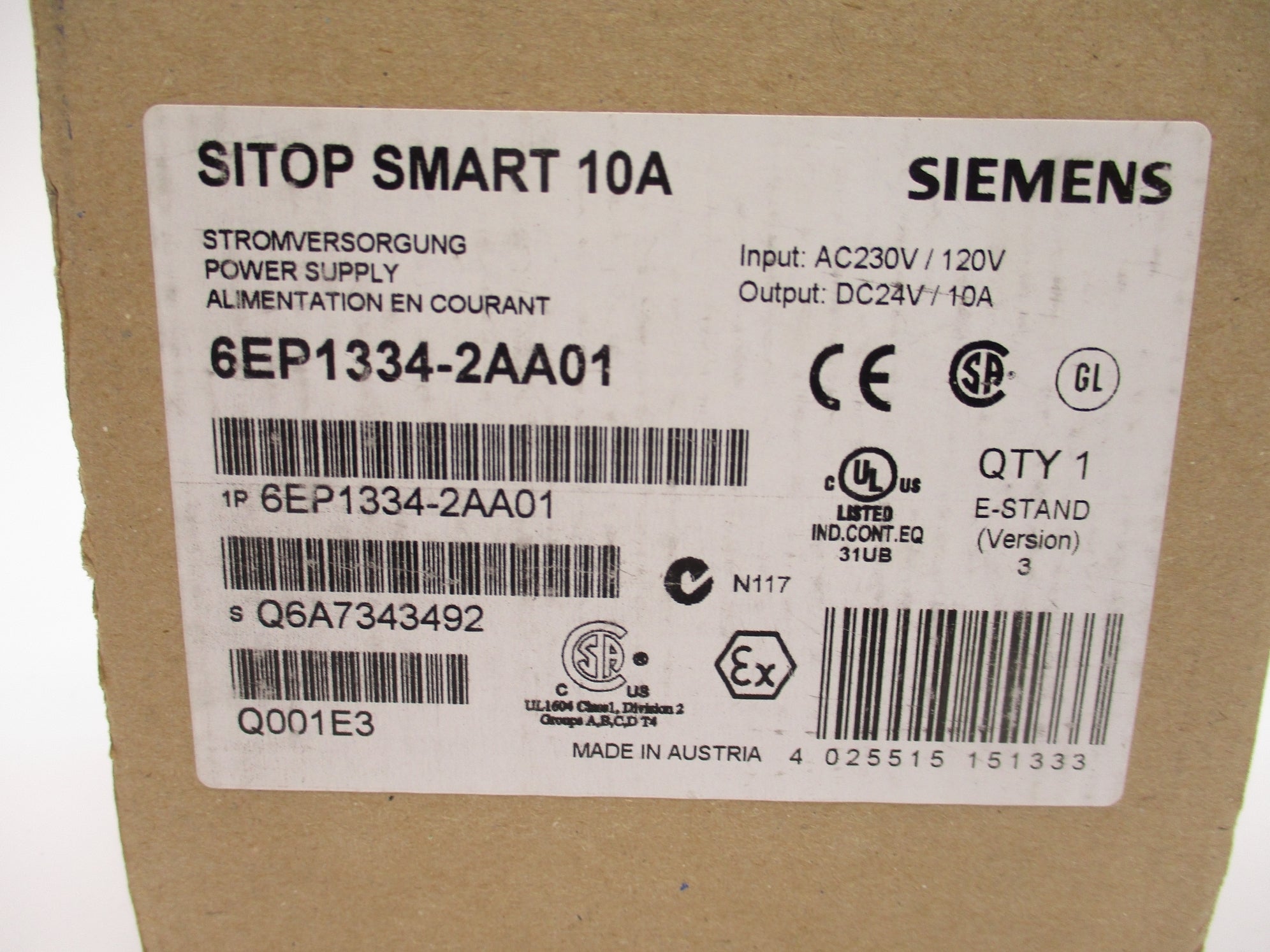 SIEMENS 6EP1334-2AA01 NSFS