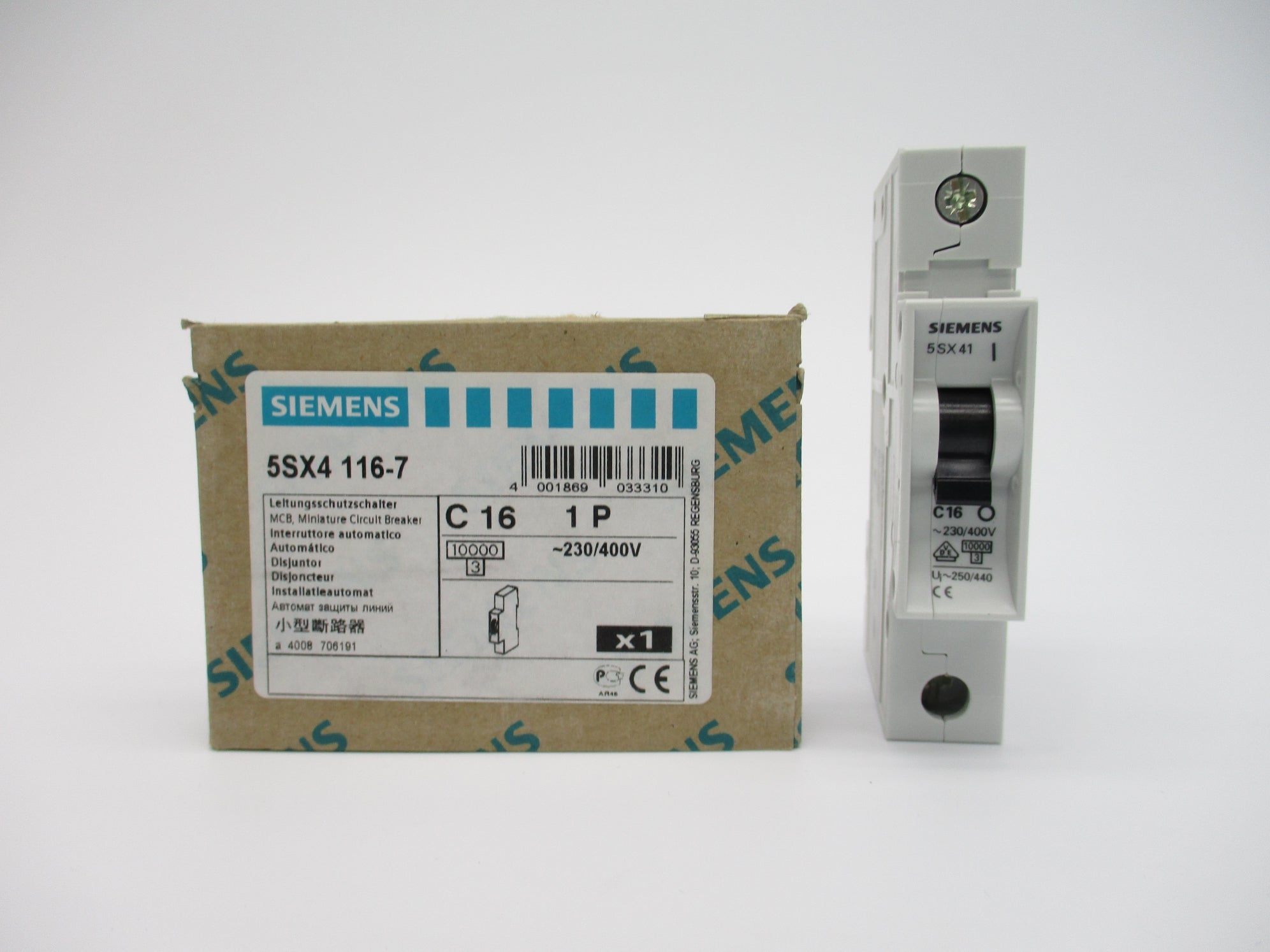 SIEMENS 5SX4116-7 16A 230/400V NSMP
