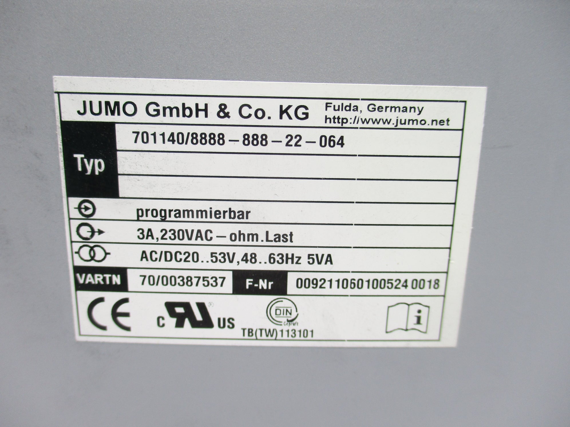 JUMO 701140/8888/888/22/064 NSNP
