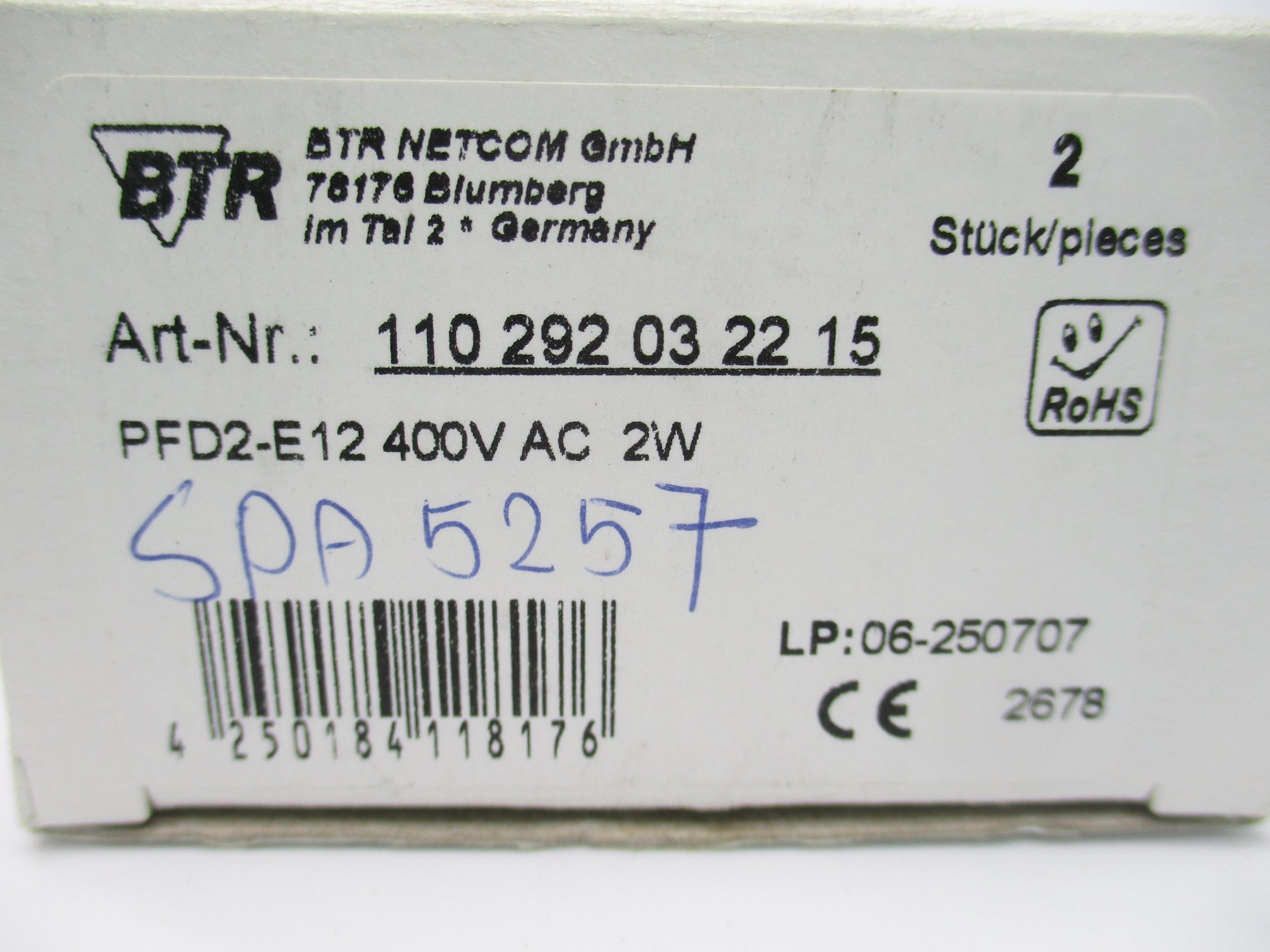 BTR  PFD2-E12 400VAC (PKG OF 2) NSMP