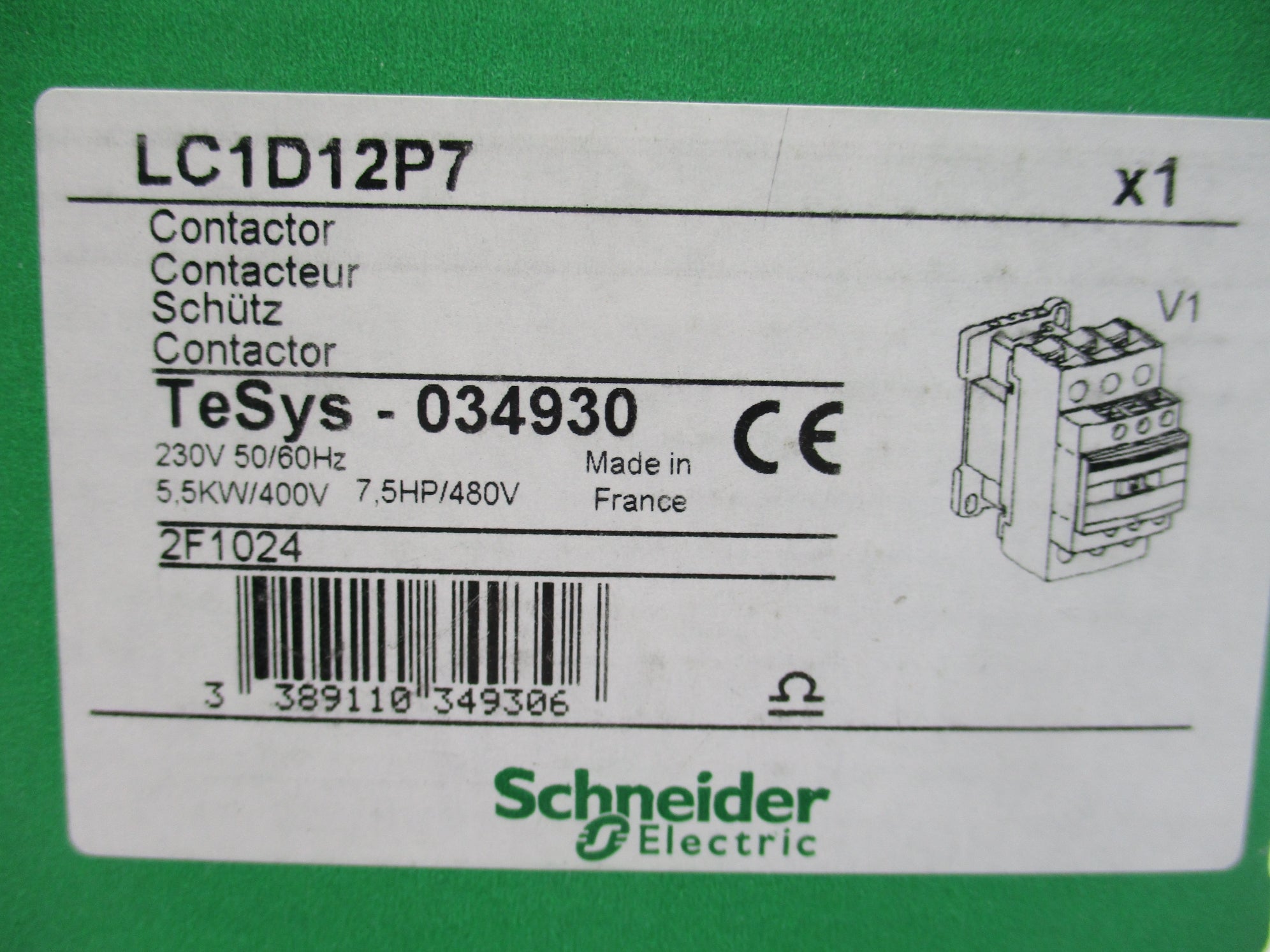 SCHNEIDER ELECTRIC LC1D12P7 230V NSFS