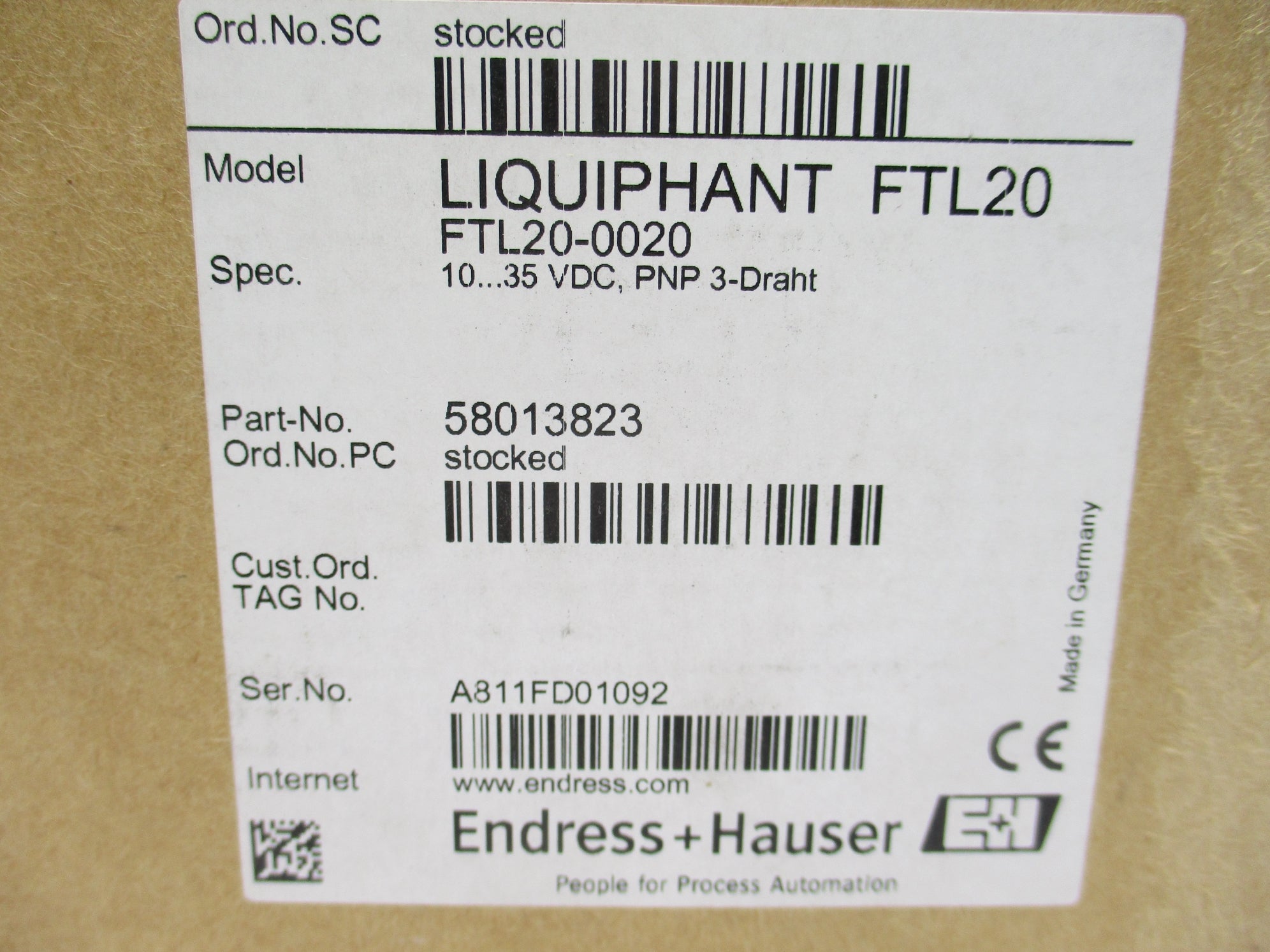 ENDRESS & HAUSER FTL20-0020 NSMP