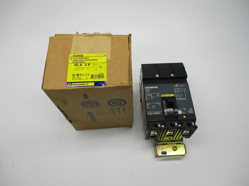 SQUARE D FA36050 CIRCUIT BREAKER 50A 600V 3POLE NSMP