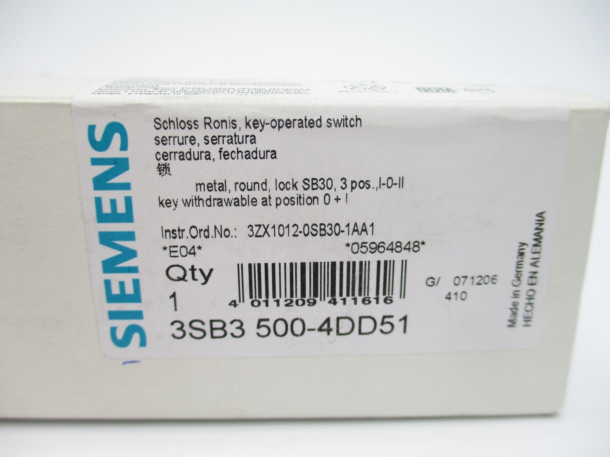 SIEMENS 3SB3500-4DD51 NSMP